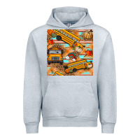Heather Grey fall school bus seamless pattern Urban Hoodie - BundleAndBundleShop