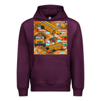 Mauve Wine fall school bus seamless pattern Urban Hoodie - BundleAndBundleShop