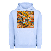 Pigment Grape Ice fall school bus seamless pattern Urban Hoodie - BundleAndBundleShop