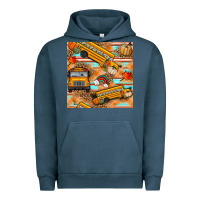 Fall School Bus Seamless Pattern Urban Hoodie | Teevron