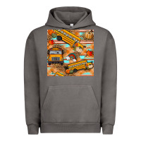 Pigment Tornado fall school bus seamless pattern Urban Hoodie - BundleAndBundleShop
