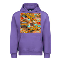 Tulip fall school bus seamless pattern Urban Hoodie - BundleAndBundleShop