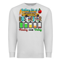 Dove Grey battery life of a bus driver Premium Sweatshirt - texasbilliewilder