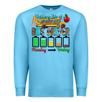 Ocean Blue battery life of a bus driver Premium Sweatshirt - texasbilliewilder