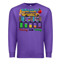 Purple battery life of a bus driver Premium Sweatshirt - texasbilliewilder