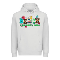 Dove Grey beach is my happy place Premium Hoodie - AdoDesignShop