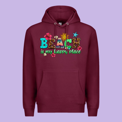 Beach Is My Happy Place Premium Hoodie Designed By Adodesignshop