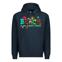 Navy beach is my happy place Premium Hoodie - AdoDesignShop