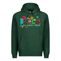 Sports Green beach is my happy place Premium Hoodie - AdoDesignShop