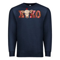 Navy xoxo charolais calf Premium Sweatshirt - RanaPortraitStore