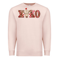 Pale Pink xoxo charolais calf Premium Sweatshirt - RanaPortraitStore