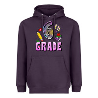 Plum Sixth Grade Heavyweight Hoodie - RanaPortraitStore
