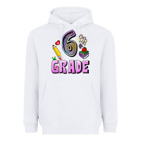White Sixth Grade Heavyweight Hoodie - RanaPortraitStore