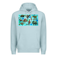 Blue Mist dinosaurs sippy cup Premium Hoodie - Artiststas