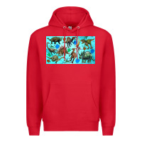 Red dinosaurs sippy cup Premium Hoodie - Artiststas