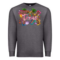 Charcoal Heather texas summer Premium Sweatshirt - Zillion Design Studio