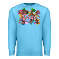 Ocean Blue texas summer Premium Sweatshirt - Zillion Design Studio
