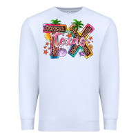 White texas summer Premium Sweatshirt - Zillion Design Studio