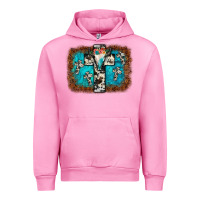 Fuchsia Pink bull skull cross backgraund Urban Hoodie - JahusDesignShop