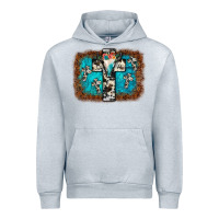 Heather Grey bull skull cross backgraund Urban Hoodie - JahusDesignShop