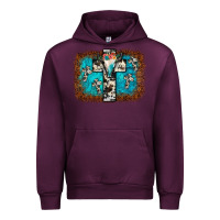 Mauve Wine bull skull cross backgraund Urban Hoodie - JahusDesignShop