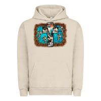 Pigment French Oak bull skull cross backgraund Urban Hoodie - JahusDesignShop