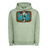 Pigment Oil Green bull skull cross backgraund Urban Hoodie - JahusDesignShop