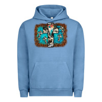 Pigment Pebble Blue bull skull cross backgraund Urban Hoodie - JahusDesignShop