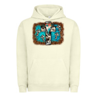 Pigment Pistachio bull skull cross backgraund Urban Hoodie - JahusDesignShop