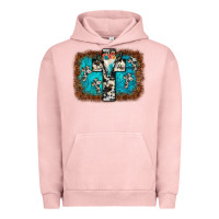 Pigment Salmon bull skull cross backgraund Urban Hoodie - JahusDesignShop