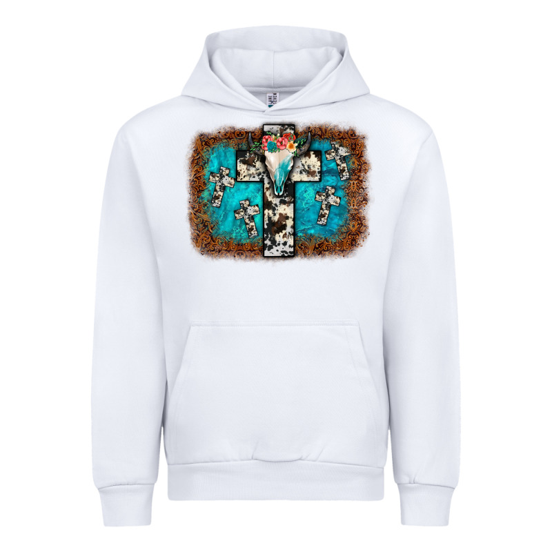 Bull Skull Cross Backgraund Urban Hoodie by JahusDesignShop | Teevron