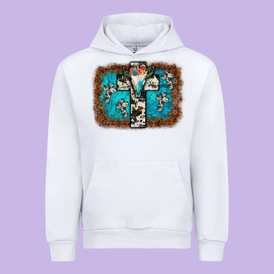 Bull Skull Cross Backgraund Urban Hoodie Designed By Jahusdesignshop