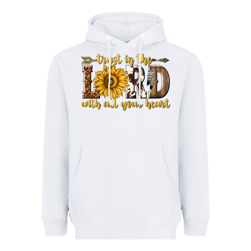 Trust In The Lord With All Your Heart Heavyweight Hoodie by texasbilliewilder | Teevron