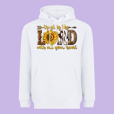 Trust In The Lord With All Your Heart Heavyweight Hoodie Designed By Texasbilliewilder