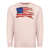 Tattered American Flag Premium Sweatshirt | Teevron
