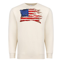 Sandshell tattered american flag Premium Sweatshirt - Zillion Design Studio