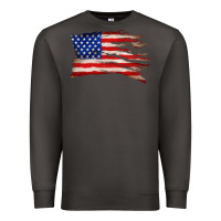 Smoke tattered american flag Premium Sweatshirt - Zillion Design Studio