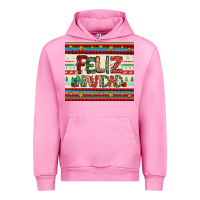 Fuchsia Pink feliz navidad spanish christmas Urban Hoodie - Jasminsmagicworld