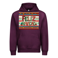 Mauve Wine feliz navidad spanish christmas Urban Hoodie - Jasminsmagicworld
