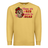 Antique Gold roses are red inside i'm dead Skull Premium Sweatshirt - RanaPortraitStore