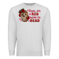 Dove Grey roses are red inside i'm dead Skull Premium Sweatshirt - RanaPortraitStore
