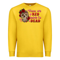 Lemon roses are red inside i'm dead Skull Premium Sweatshirt - RanaPortraitStore