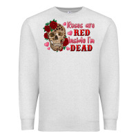 Oatmeal Heather roses are red inside i'm dead Skull Premium Sweatshirt - RanaPortraitStore