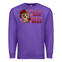 Purple roses are red inside i'm dead Skull Premium Sweatshirt - RanaPortraitStore