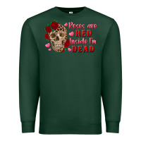 Sports Green roses are red inside i'm dead Skull Premium Sweatshirt - RanaPortraitStore