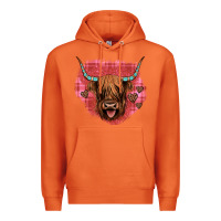 Carrot highland cow valentines Premium Hoodie - JahusDesignShop