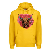 Lemon highland cow valentines Premium Hoodie - JahusDesignShop