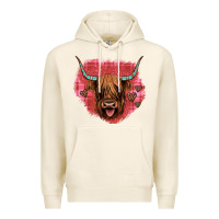 Tofu highland cow valentines Premium Hoodie - JahusDesignShop