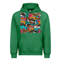 Emerald western school bus seamless pattern Urban Hoodie - BundleAndBundleShop