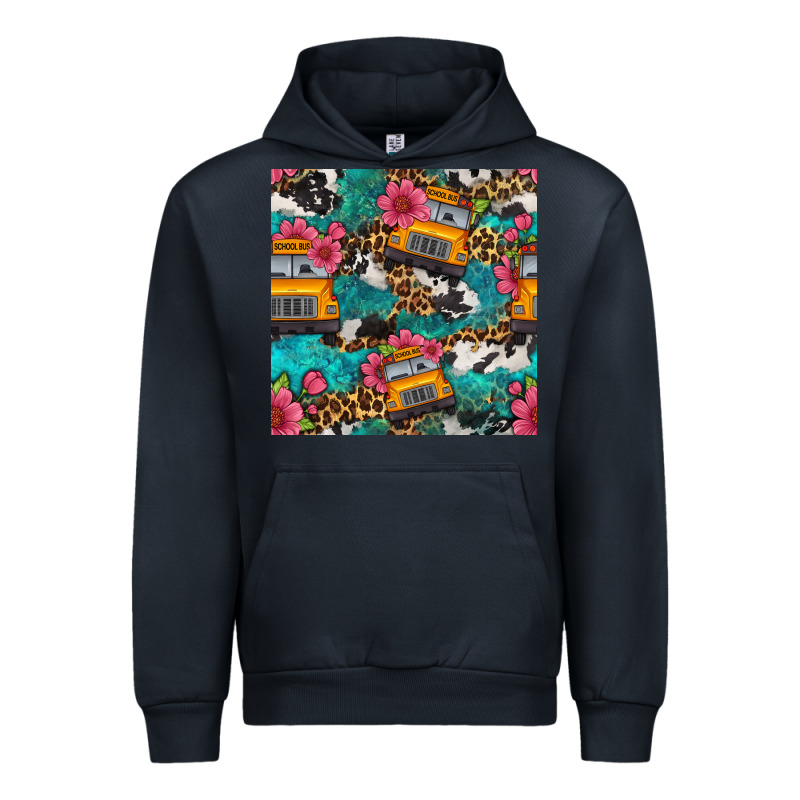 Western School Bus Seamless Pattern Urban Hoodie by BundleAndBundleShop | Teevron
